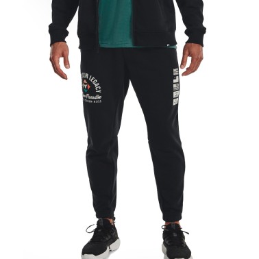 UNDER ARMOUR PROJECT ROCK HEAVYWEIGHT TERRY PANTS Μαύρο 