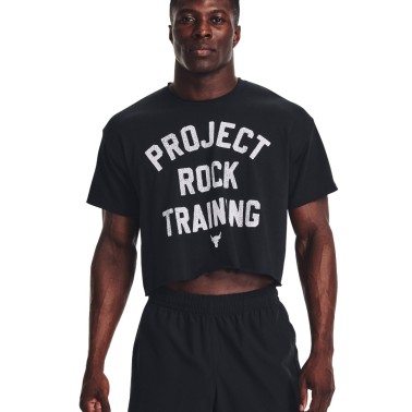 UNDER ARMOUR PROJECT ROCK HEAVYWEIGHT STAY HUNGRY CUTOFF Μαύρο