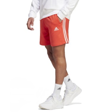adidas Sportswear ESSENTIALS FRENCH TERRY 3-STRIPES SHORTS Κόκκινο