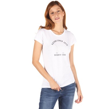 Γυναικεία Κοντομάνικη Μπλούζα DISTRICT75 Λευκό 222WSS-456-091 