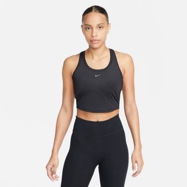 NIKE ONE DRI-FIT NOVELTY CROPPED TANK TOP Μαύρο
