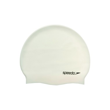 SPEEDO PLAIN FLAT SILICONE CAP 70991-0010U Λευκό
