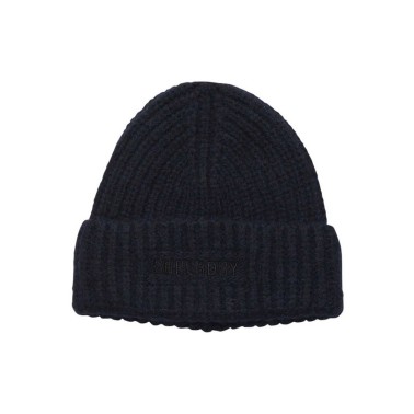 SUPERDRY D2 VINTAGE RIBBED BEANIE W9010156A-02A Black