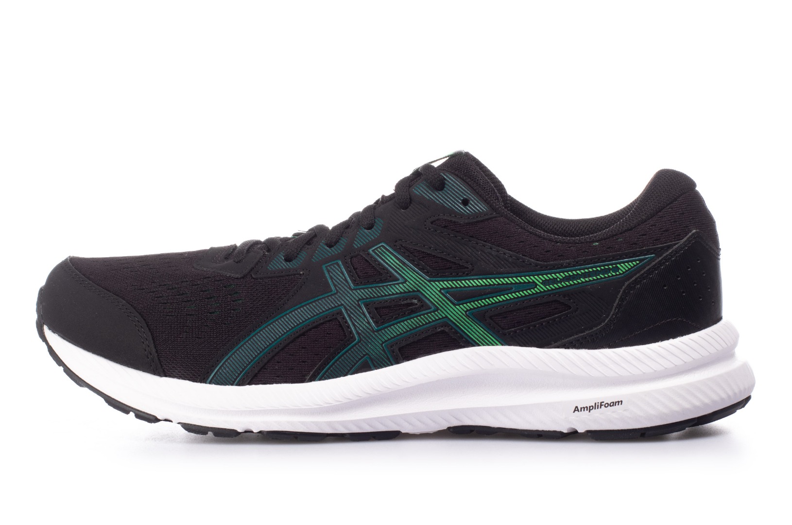 Asics Running Gel-Contend Trainers In Black And Green ...