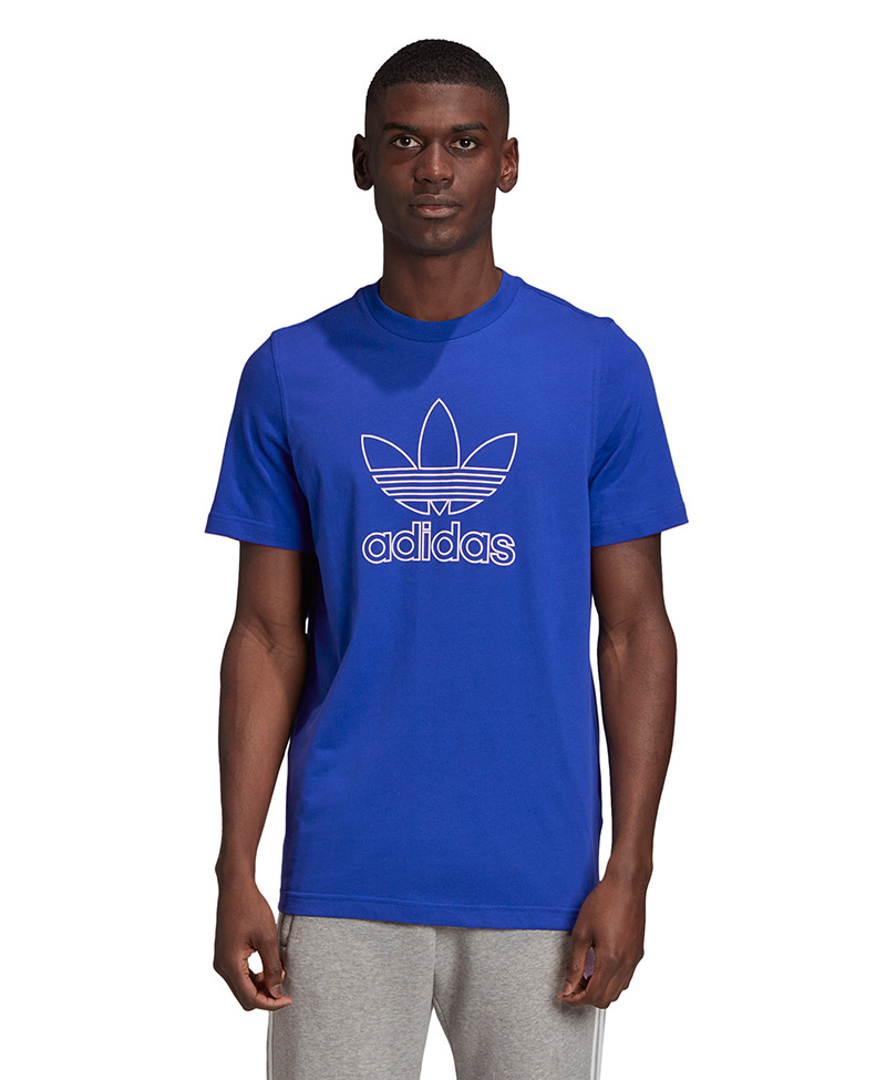 adidas Originals TREFOIL LOGO OUTLINE TEE GF4098 Royal Blue